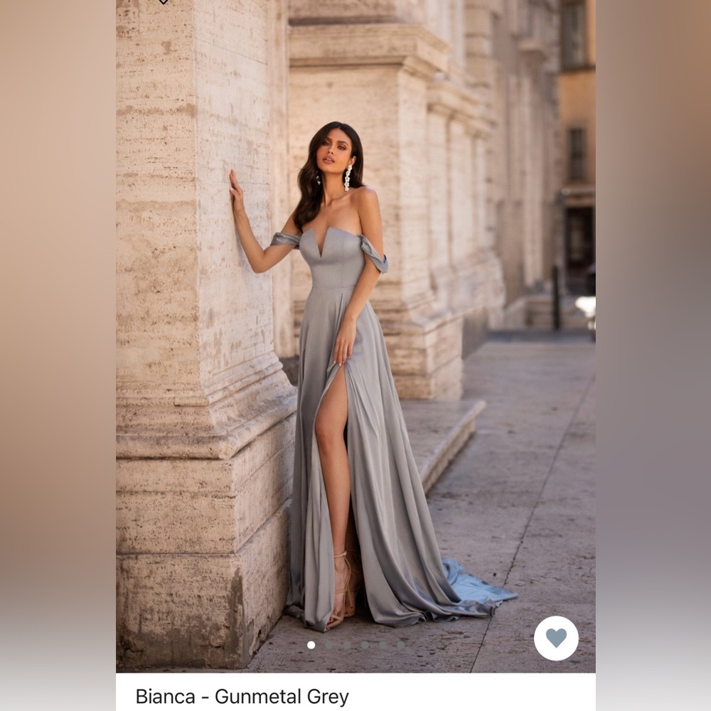 Alamour the Label - Bianca Dress in Gunmetal Grey